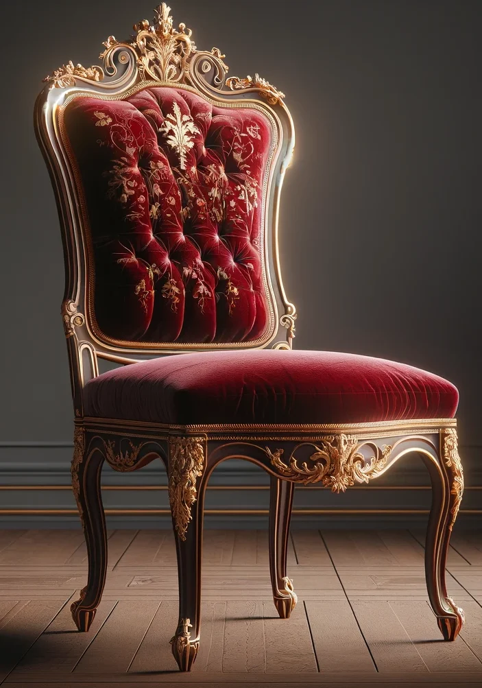 ルイチェア１４は威厳なデザインで豪華です。バロックスタイルの代表的な家具です。