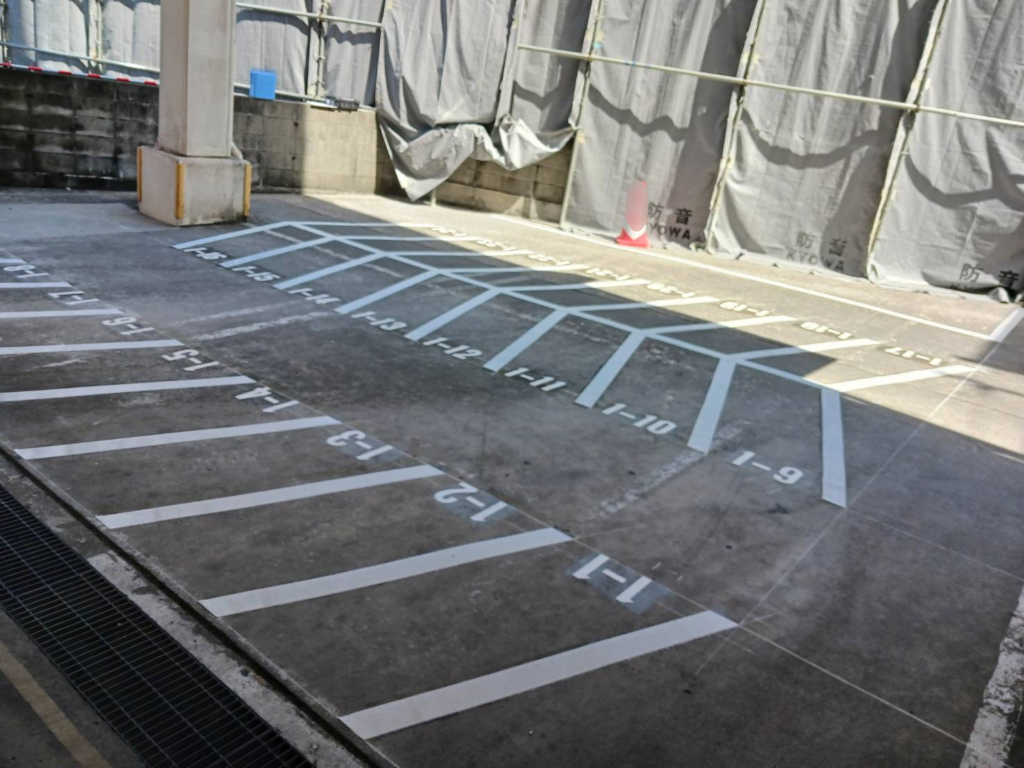 駐車場のラインがしっかり見えるようになりました！